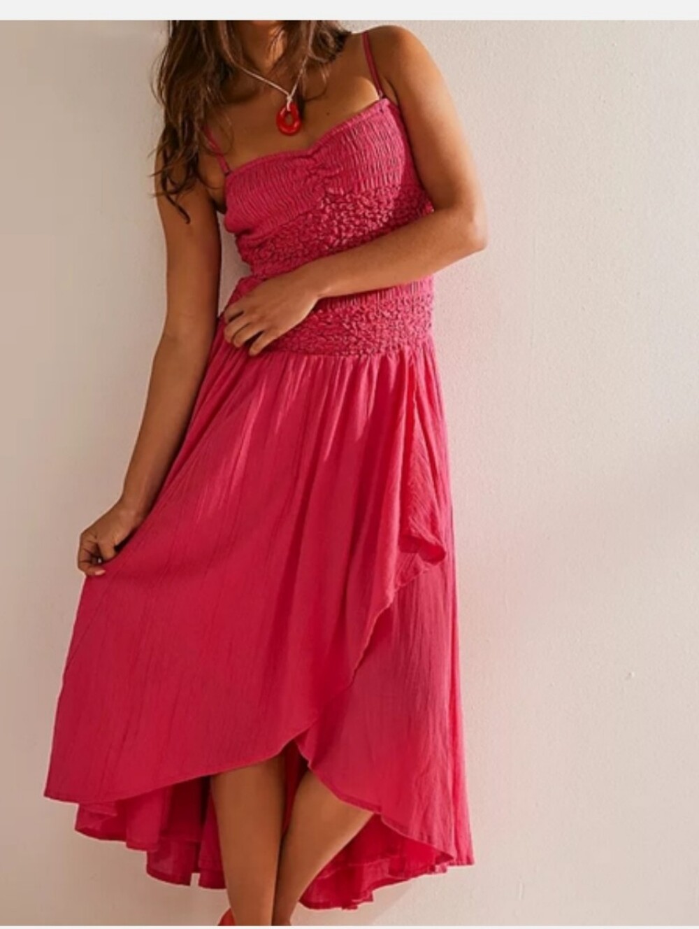 Free People Sparking Moment Maxi Dress Hot Pink